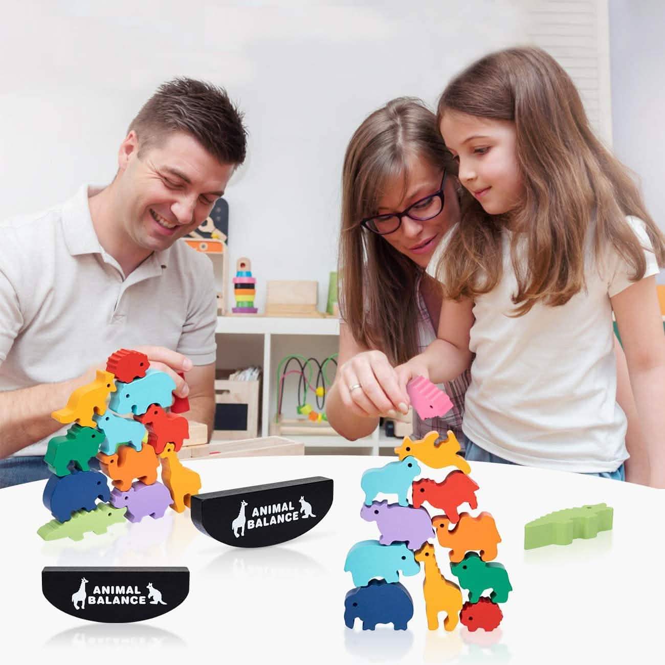 Jouet à empiler en bois pour enfants