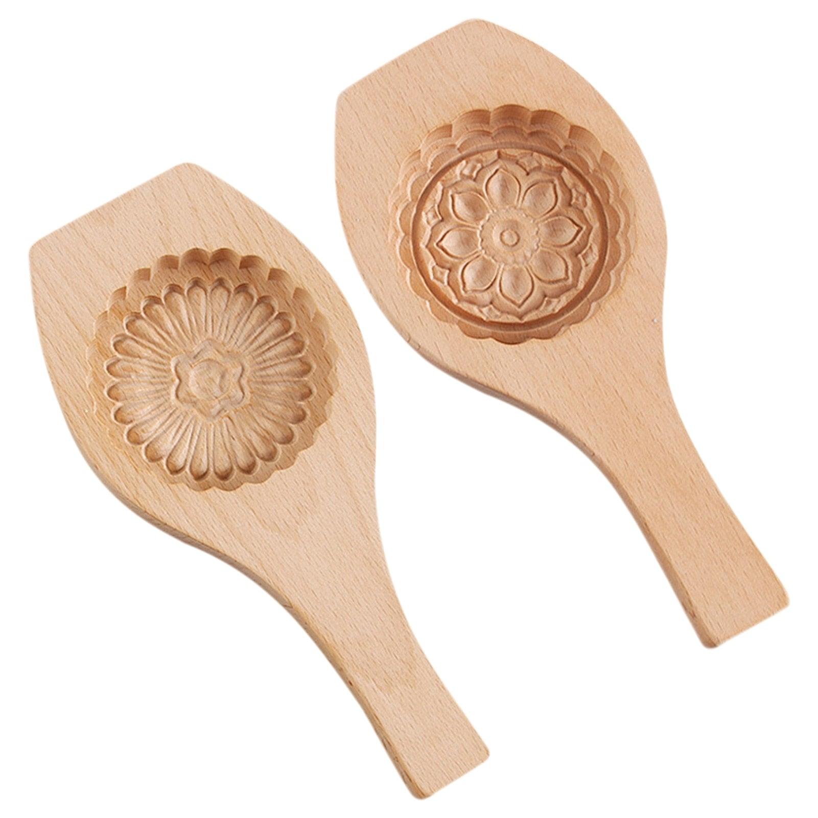 Moule à gâteau de lune traditionnel en bois, outils de dessert, moule à gâteau, moule à biscuits, motif floral tridimensionnel, moule en bois sculpté rond, presse à gâteau de lune, moule à biscuits du Moyen-Orient