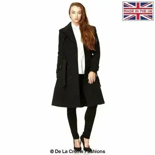 Manteau croisé en mélange de laine (1201)