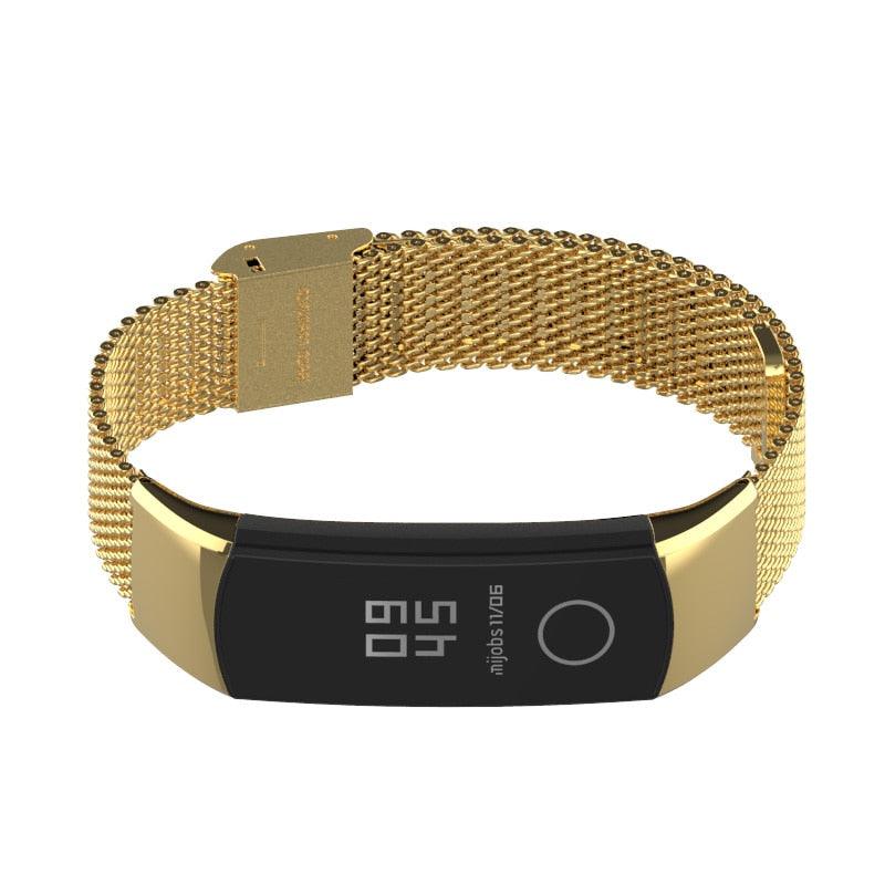 Bracelet intelligent de rechange en maille milanaise en acier inoxydable avec boucle magnétique réglable, compatible avec les montres connectées, pour hommes et femmes