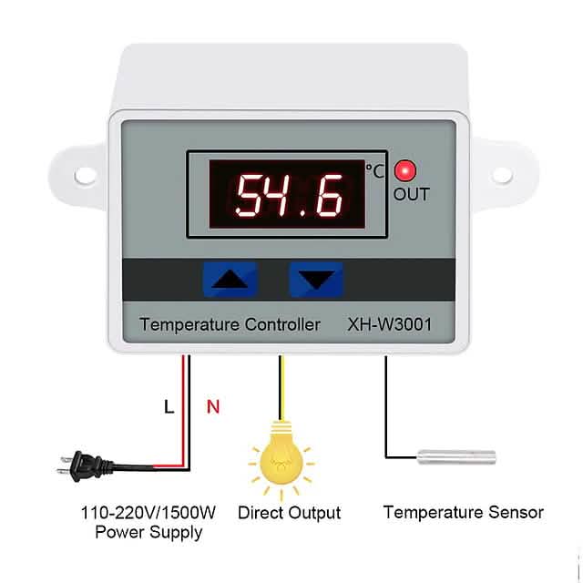 Contrôleur de Température Numérique à LED XH-W3001