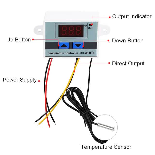 Contrôleur de Température Numérique à LED XH-W3001