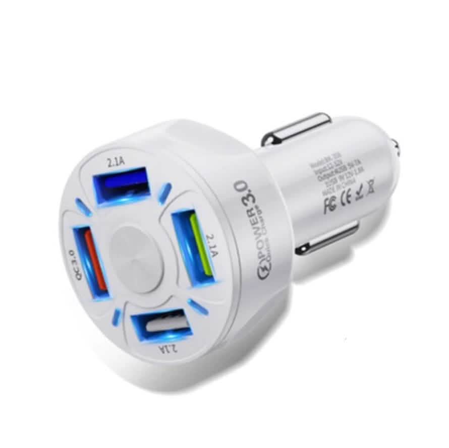 Chargeur de voiture rapide XIA LED à 4 ports