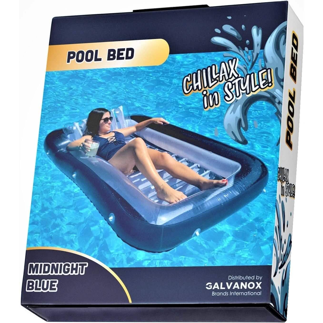 Lit de piscine flottant XL, chaise longue gonflable pour l'eau