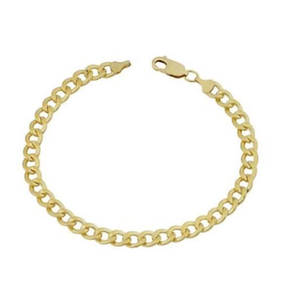Bracelet en or jaune, maille cubaine, marine, figaro ou corde, plaqué or, finition très polie
