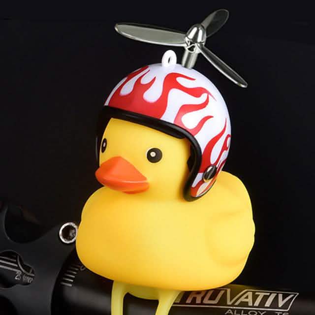 Klaxon vélo et éclairage avant en forme de petit canard jaune