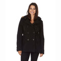Manteau polaire à capuche en fausse fourrure léopard Yoki pour femme