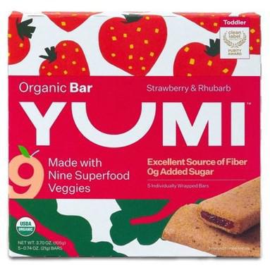Yumi - Barre biologique « Fraise & Rhubarbe » (5 u.)