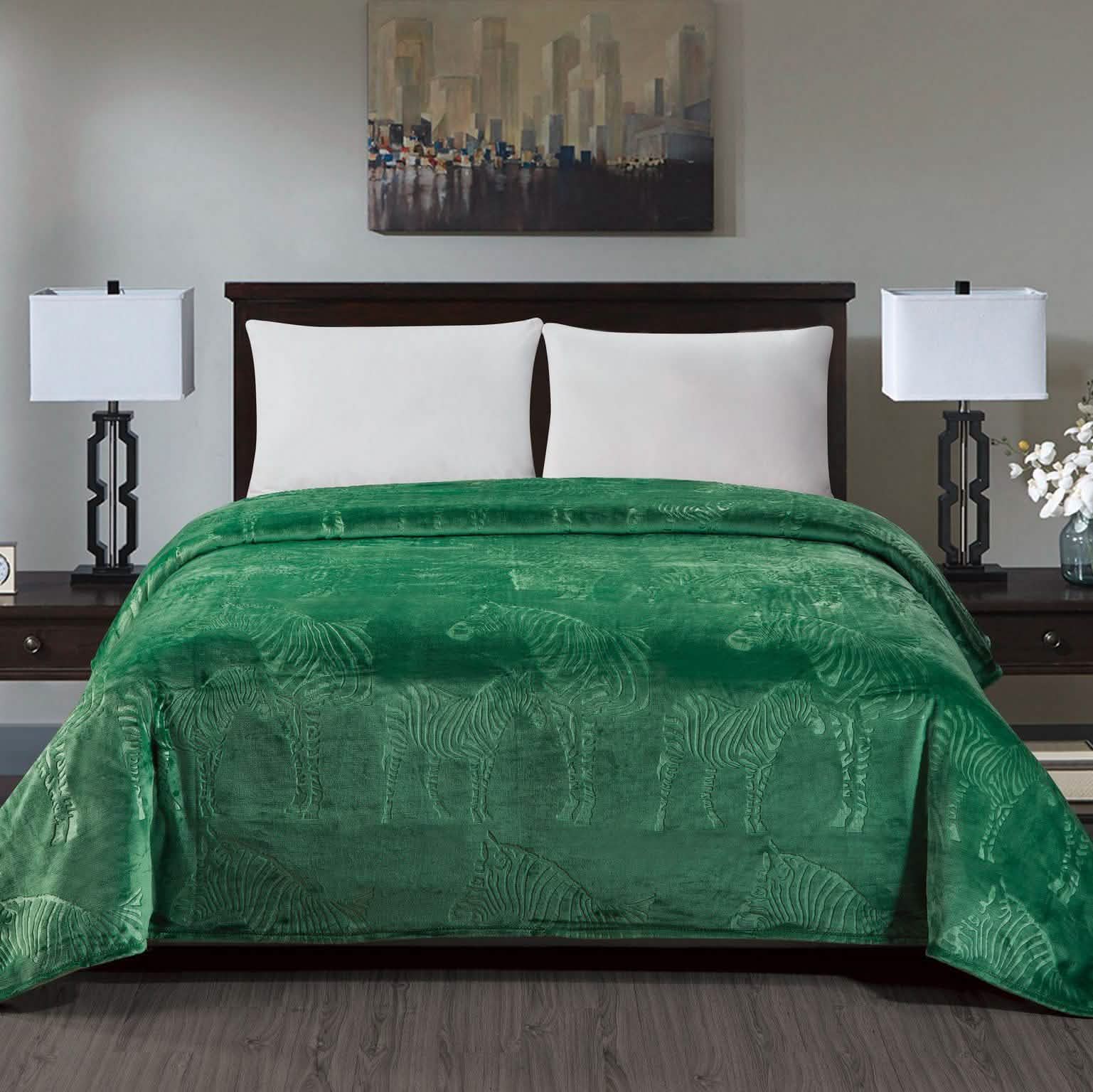 Couverture en polaire flanelle premium motif zèbre