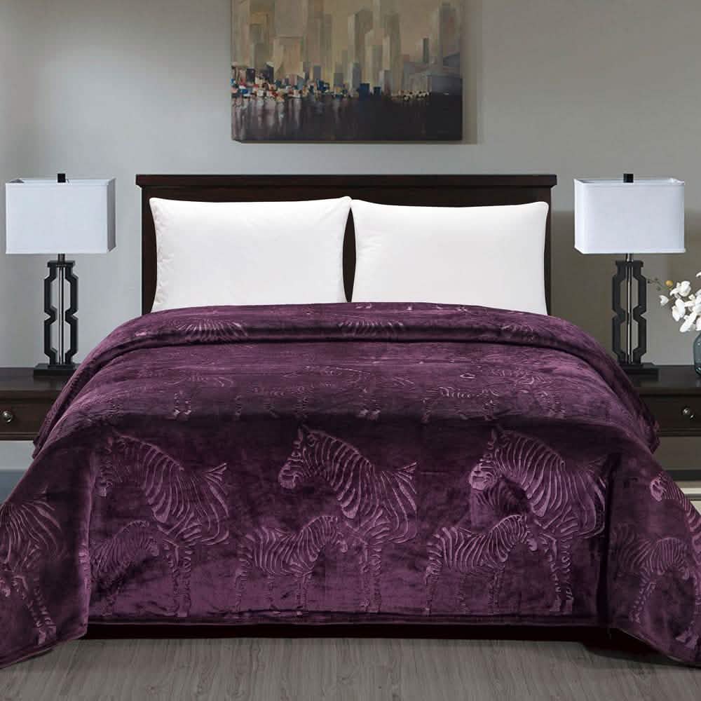 Couverture en polaire flanelle premium motif zèbre