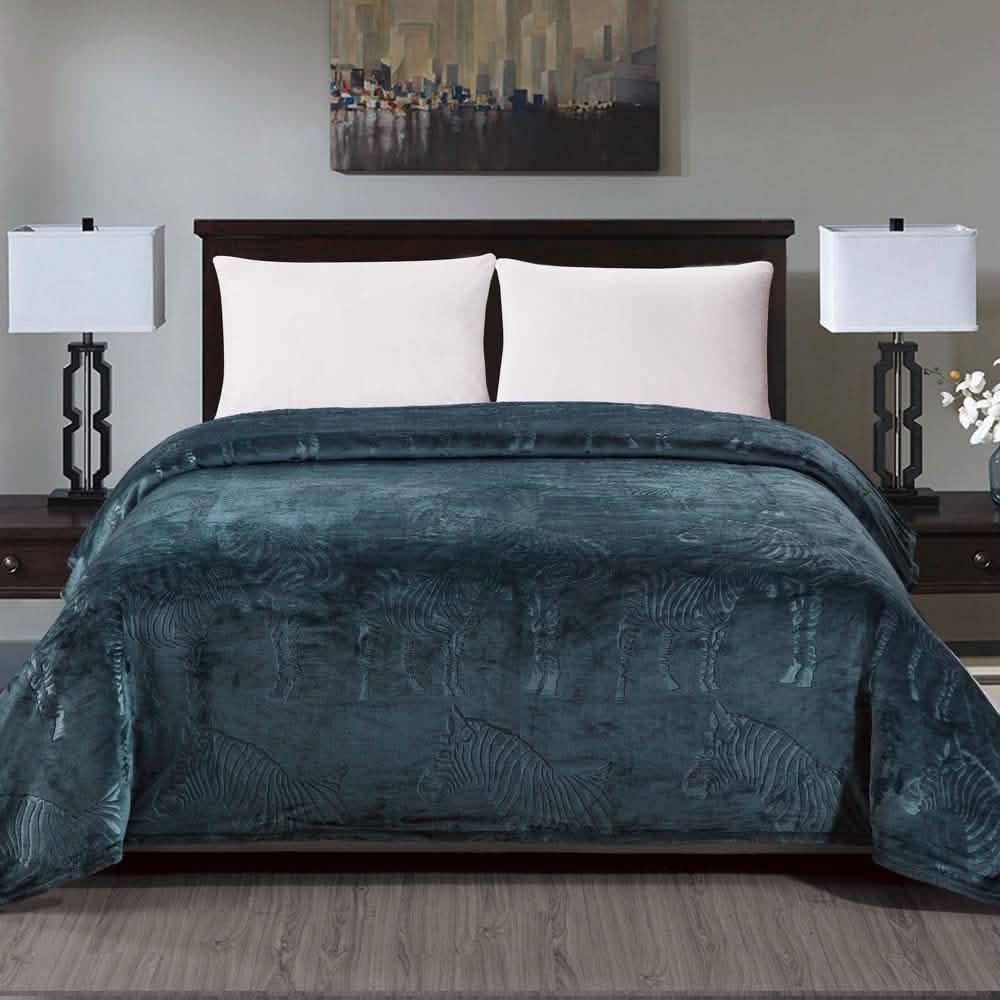 Couverture en polaire flanelle premium motif zèbre