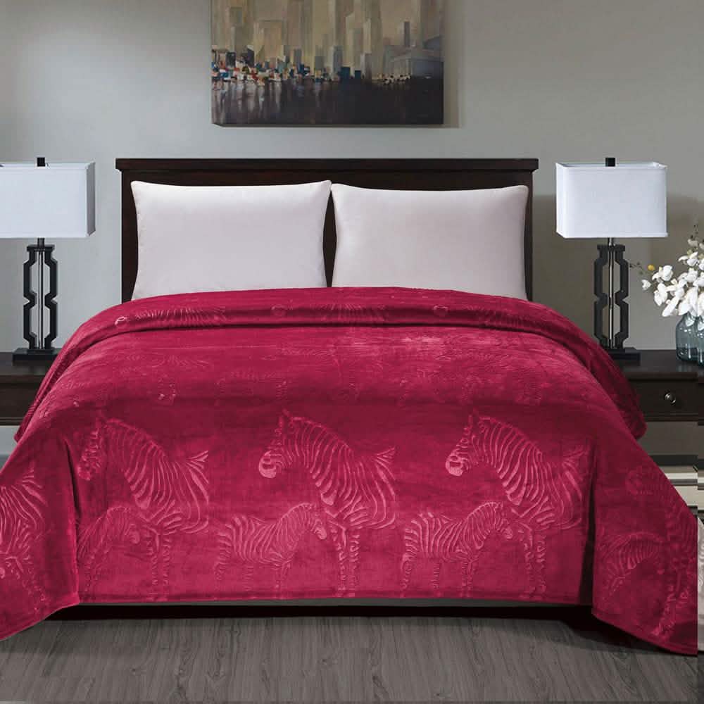 Couverture en polaire flanelle premium motif zèbre