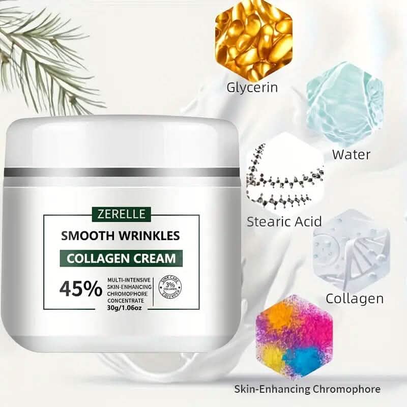 Crème au collagène Zerelle pour des rides lissées 30g