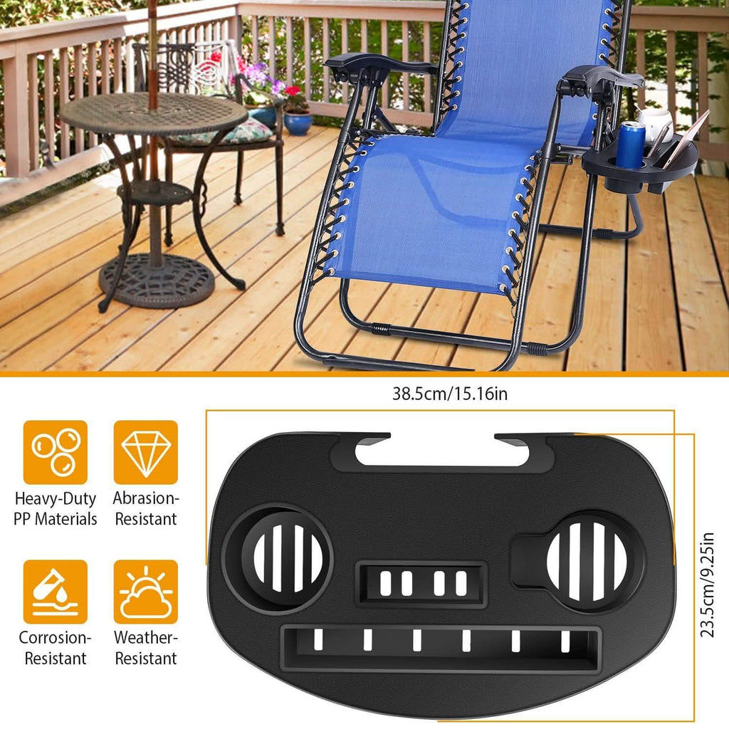 Plateau latéral à clipser pour porte-gobelet de chaise zéro gravité