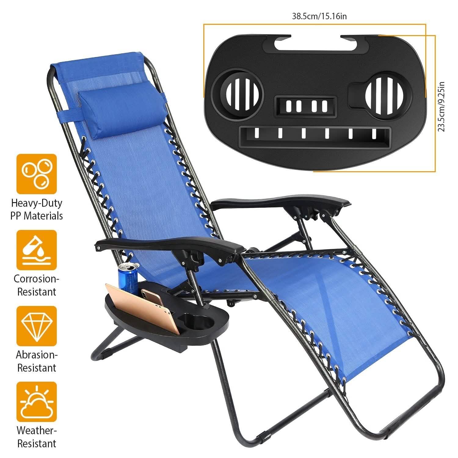 Plateau latéral à clipser pour porte-gobelet de chaise zéro gravité