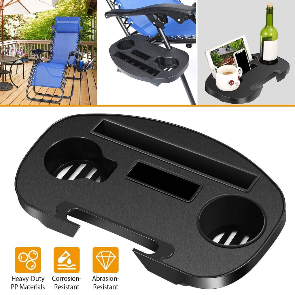 Plateau latéral à clipser pour porte-gobelet de chaise zéro gravité