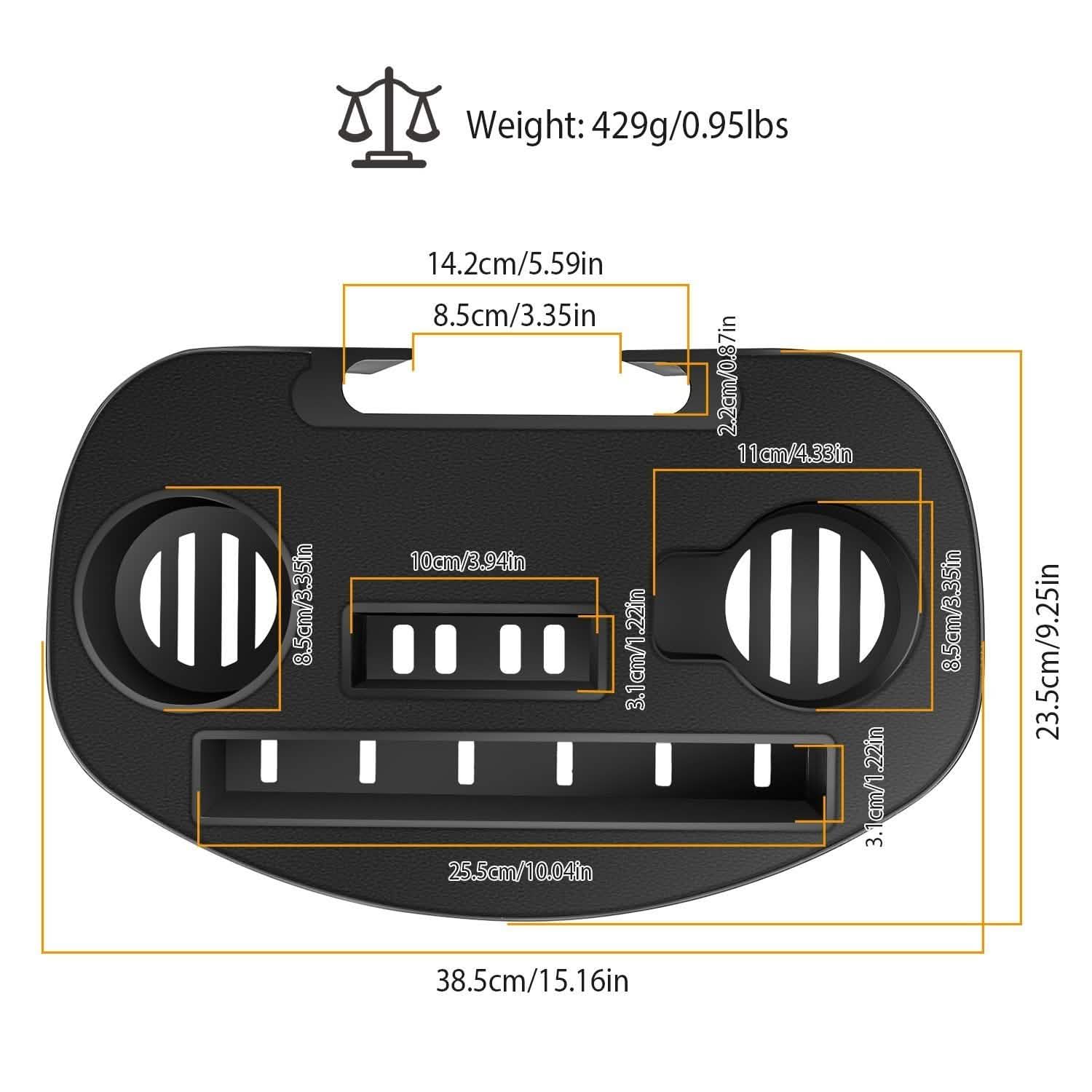 Plateau latéral à clipser pour porte-gobelet de chaise zéro gravité