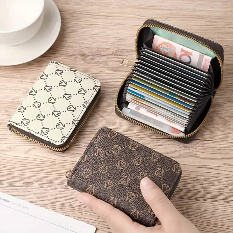 Porte-cartes zippé