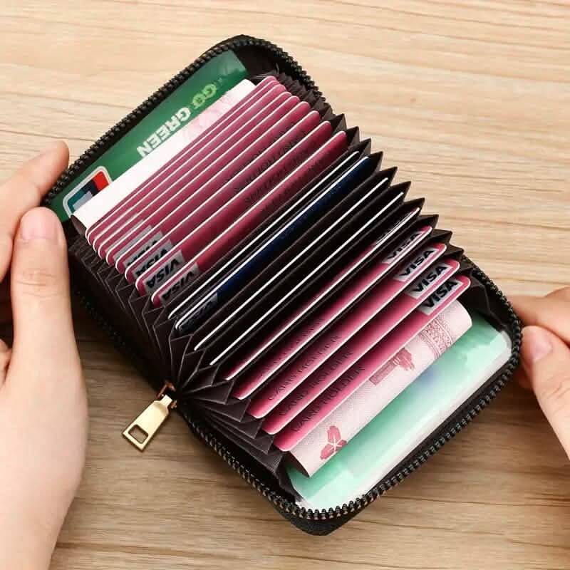 Porte-cartes zippé