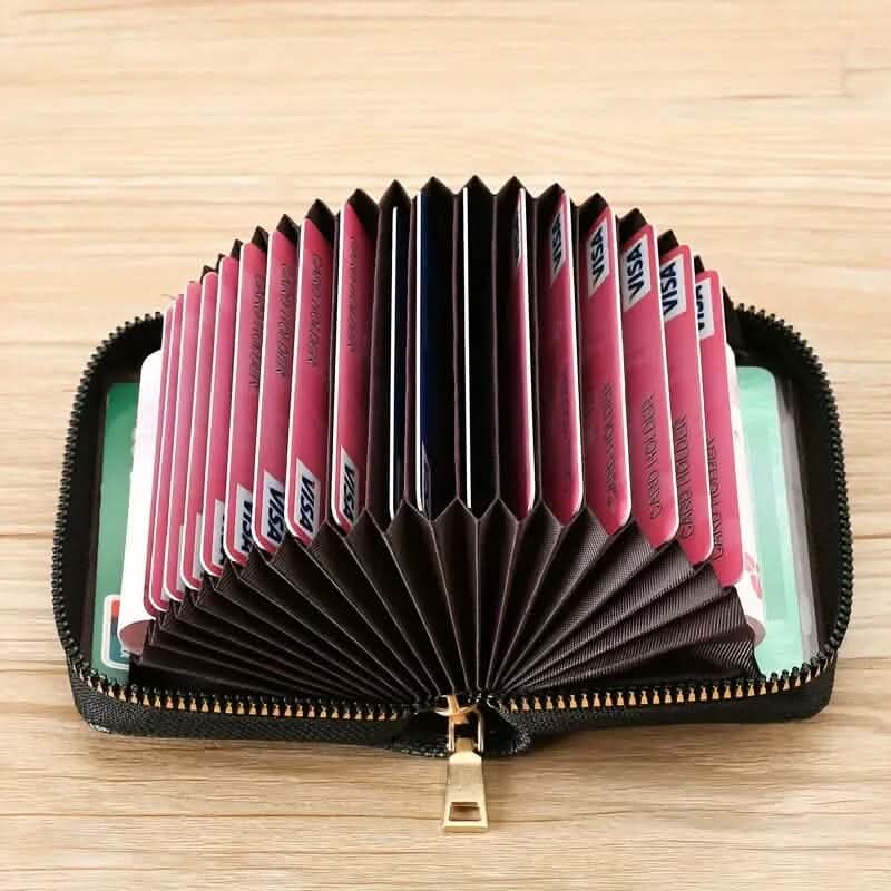 Porte-cartes zippé