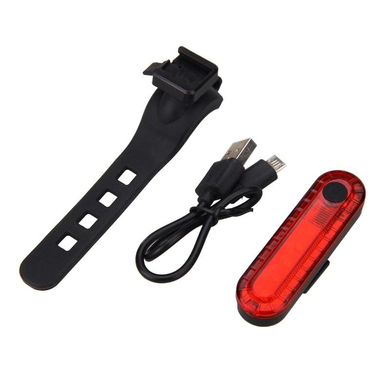 Phare de vélo LED zoomable Lampe frontale de vélo avec batterie intégrée rechargeable USB Kit de lampes de vélo Phare avant et arrière puissants rechargeables USB