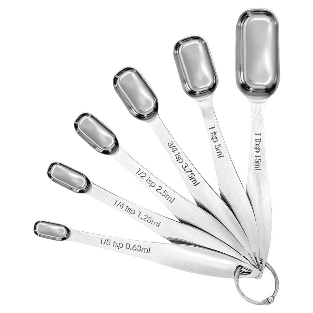 Zulay Kitchen - Cuillères doseuses rectangulaires en acier inoxydable