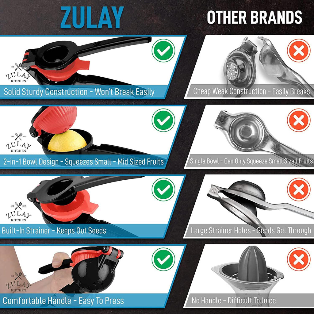 Presse-agrumes Zulay Metal 2-en-1 citron et lime